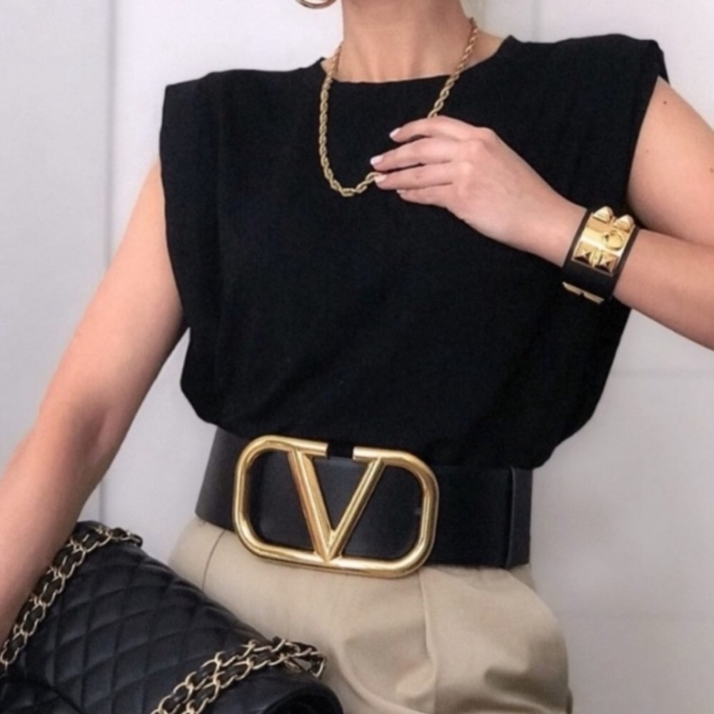 NWT Zara Padded Shoulder Crop Top - Picture 16 of 16